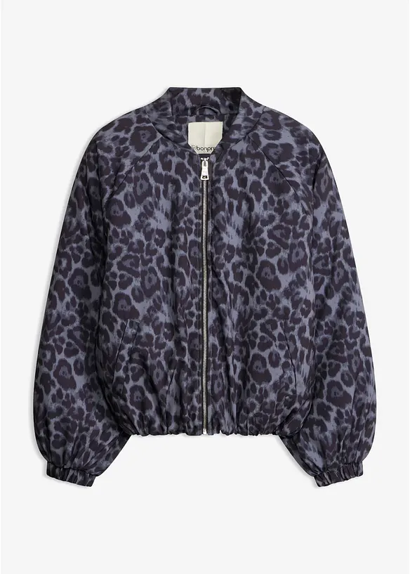 wattierter Blouson in grau von vorne - bonprix