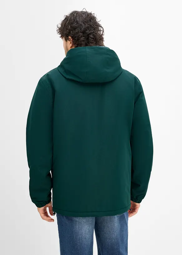 Wasserabweisende Funktions-Jacke in grün von hinten (im Anschnitt) - bonprix