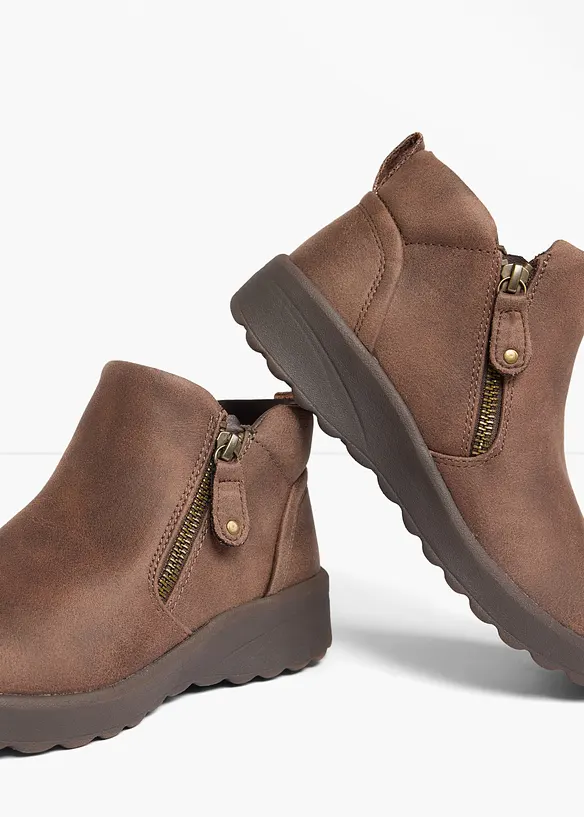 Skechers Boots mit Reißverschluss in braun - Skechers