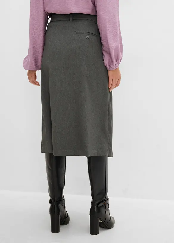 Midirock aus Viskose-Mix in schwarz von hinten - bonprix Midirock aus Viskose-Mix in schwarz von hinten - bonprix