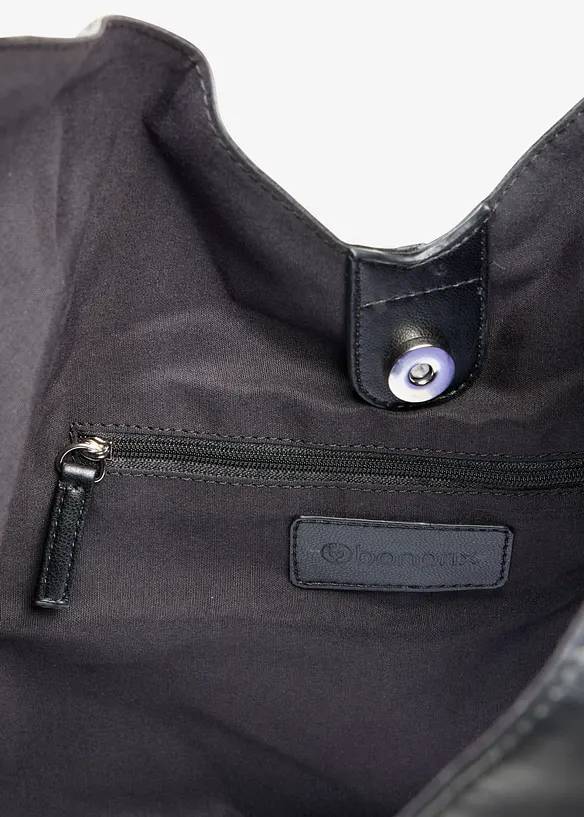 XXL-Soft Shopper in schwarz geöffnet - bonprix