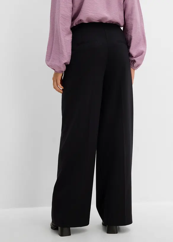 Palazzo-Hose in schwarz von hinten - bonprix
