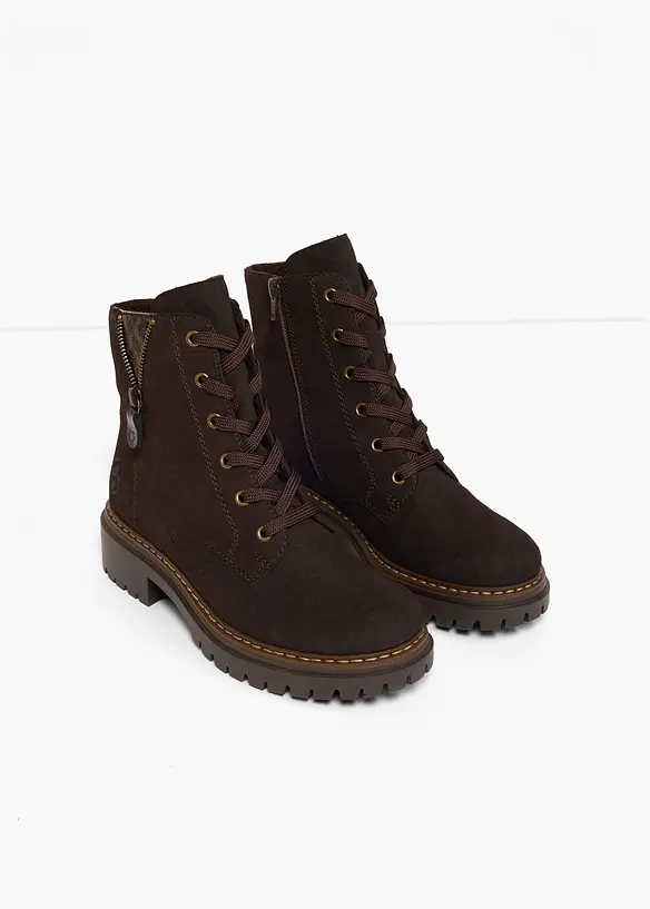 Gefütterte Rieker Schnür-Boots in braun - Rieker