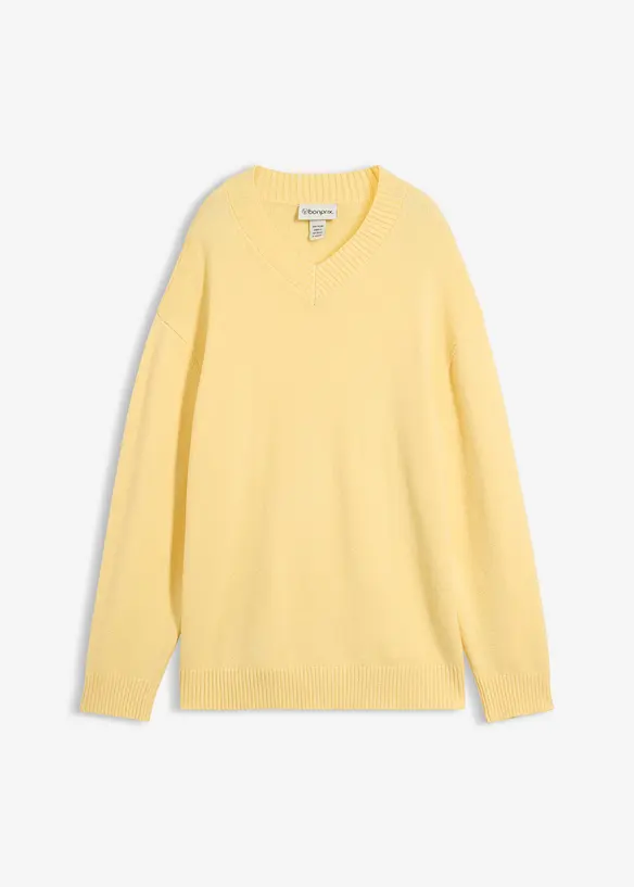 Pullover aus softem Viskose-Mix in gelb von vorne - bonprix