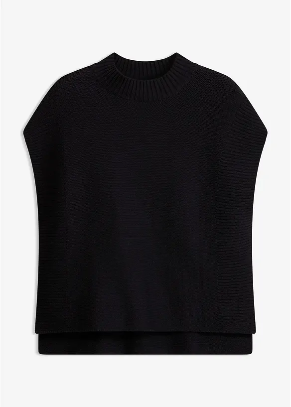 Pullunder mit Viskose in schwarz von vorne - bonprix Pullunder mit Viskose in schwarz von vorne - bonprix