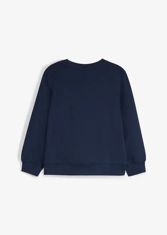 Lurchi Sweatshirt aus reiner Bio-Baumwolle in blau von hinten - Lurchi