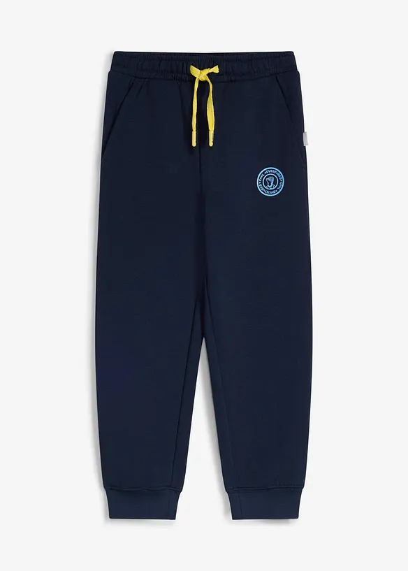 Lurchi Jogginghose aus weicher Bio-Baumwolle in blau von vorne - Lurchi Lurchi Jogginghose aus weicher Bio-Baumwolle in blau von vorne - Lurchi