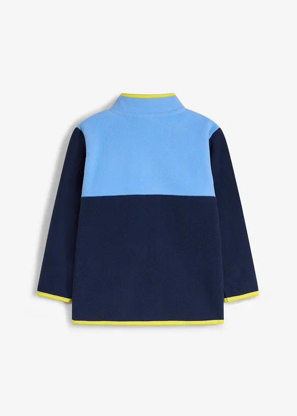 Lurchi Fleecejacke mit Kontrastdetails in blau von hinten - Lurchi Lurchi Fleecejacke mit Kontrastdetails in blau von hinten - Lurchi