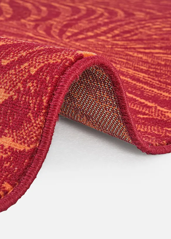 Teppich mit floraler Musterung in orange (Detailaufnahme) - bonprix