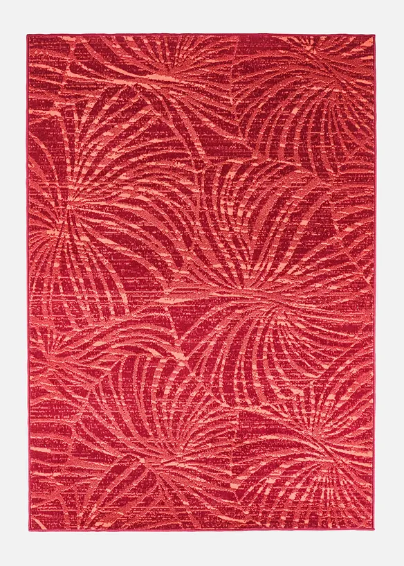 Teppich mit floraler Musterung in orange von vorne - bonprix
