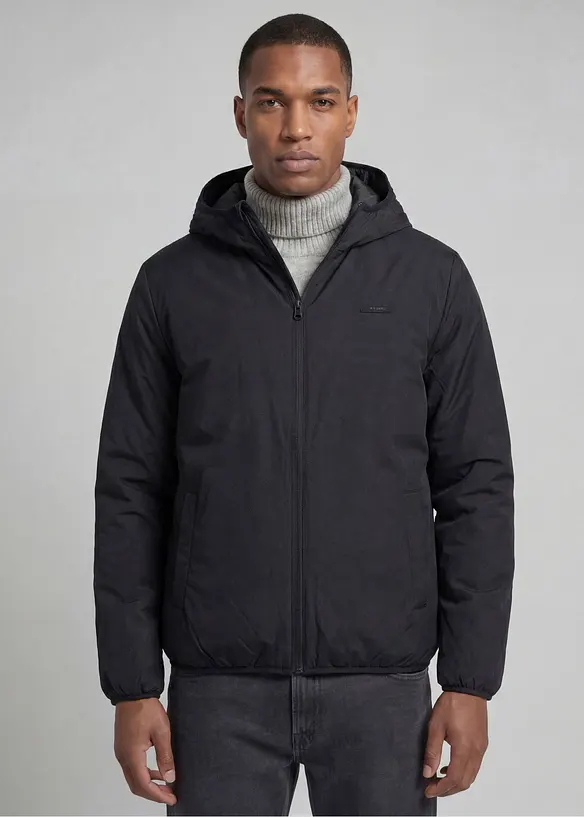 JJ REBEL Winterjacke in schwarz von vorne (im Anschnitt) - JJ REBEL