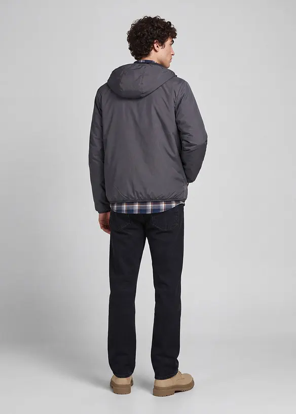 JJ REBEL Winterjacke in schwarz von hinten (im Anschnitt) - JJ REBEL