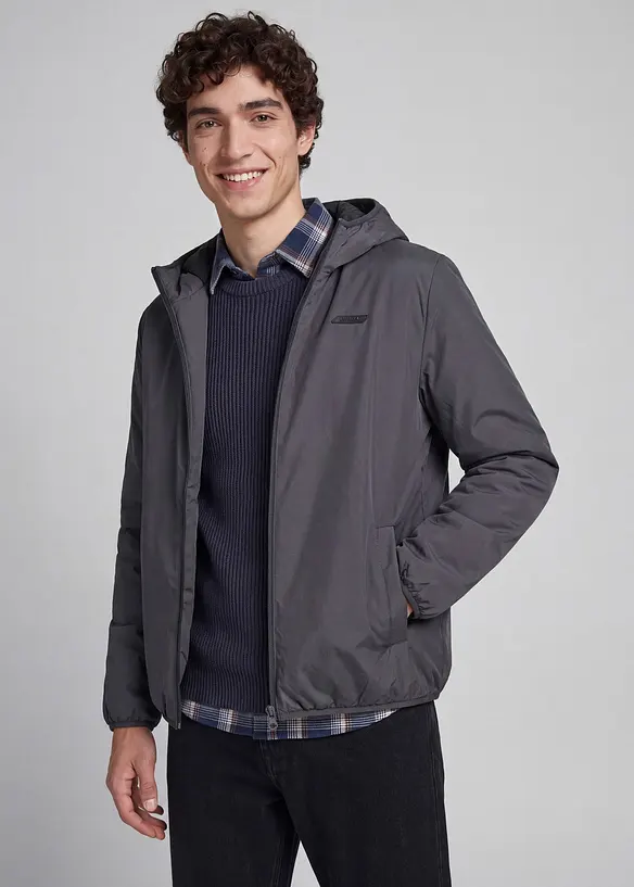 JJ REBEL Winterjacke in schwarz von vorne (im Anschnitt) - JJ REBEL
