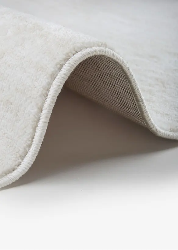 Teppich mit weicher Oberfläche und Fransen in beige (Detailaufnahme) - bonprix