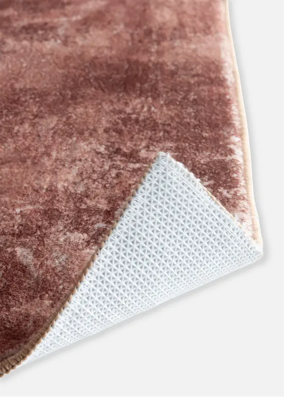 Badematte mit besonders weicher Oberfläche in braun Detailaufnahme vom Material - bonprix