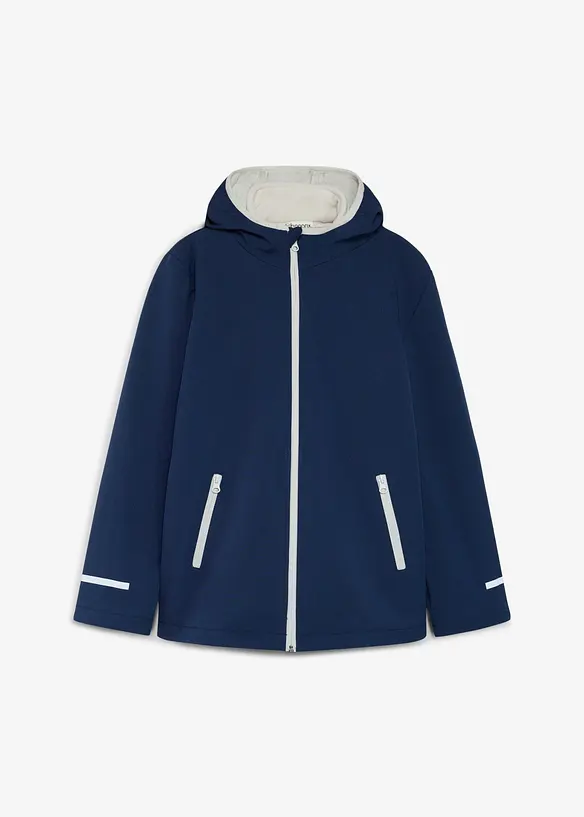 3 in 1 Jacke mit raustrennbarer Fleecejacke, wasserabweisend in blau von vorne - bonprix