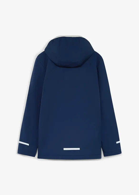 3 in 1 Jacke mit raustrennbarer Fleecejacke, wasserabweisend in blau von hinten - bonprix