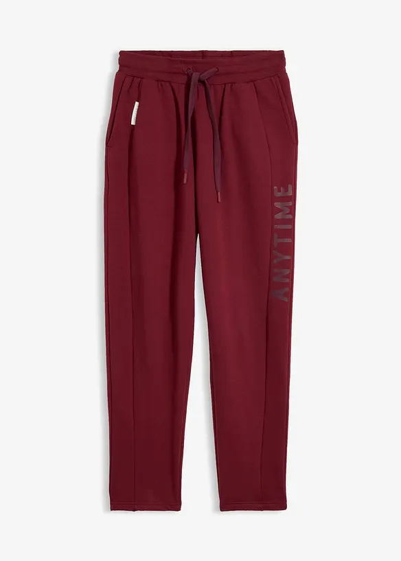 Jogginghose aus elastischem Bio-Baumwoll-Mix in rot von vorne - bonprix Jogginghose aus elastischem Bio-Baumwoll-Mix in rot von vorne - bonprix