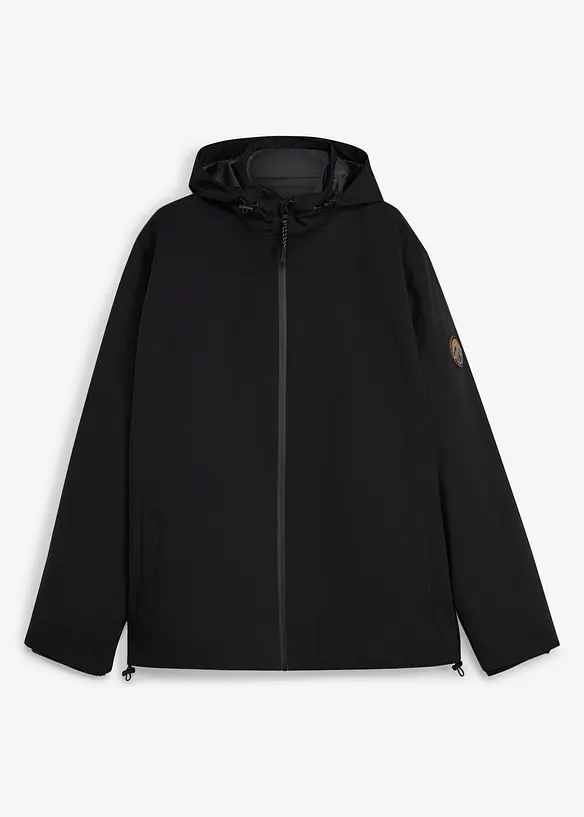 Wasserdichte 3 in 1 Funktions-Jacke mit integrierter Steppjacke in schwarz von vorne - bonprix