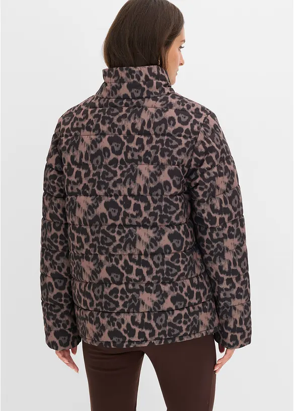 Steppjacke in Regular Fit in braun von hinten (im Anschnitt) - bonprix