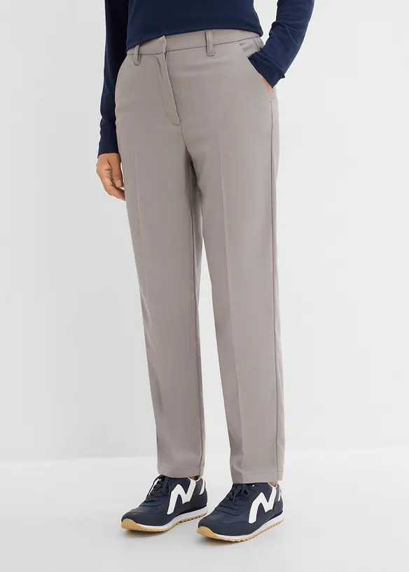 Hose aus Viskose-Mix in grau von vorne - bonprix