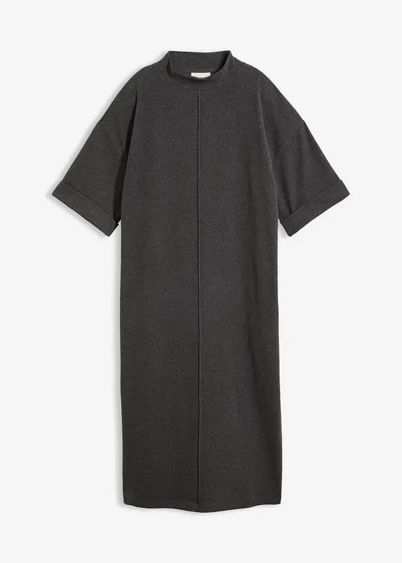 Jerseykleid in grau von vorne - bonprix