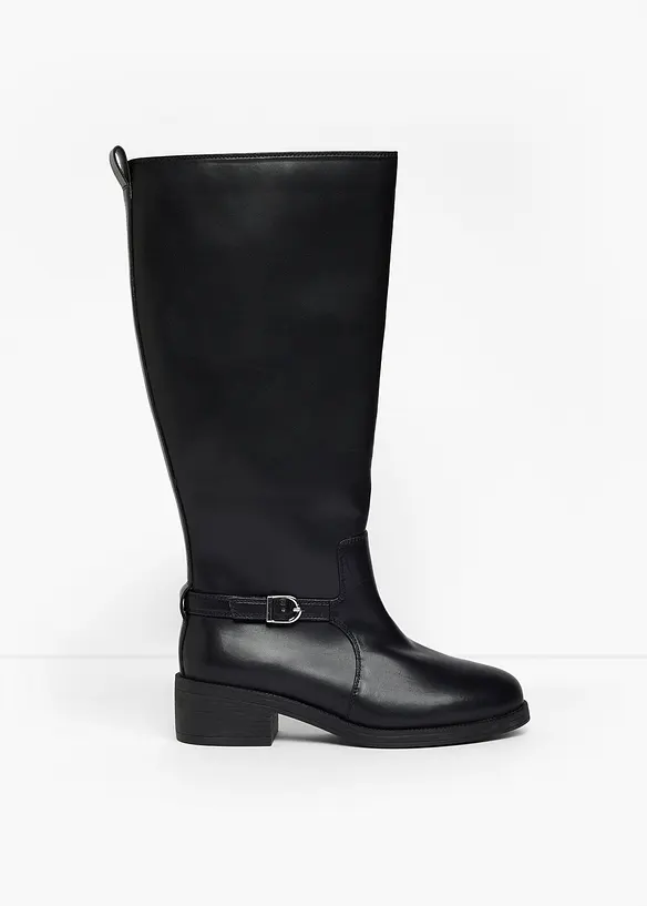 Stiefel mit Schnalle in schwarz - bonprix
