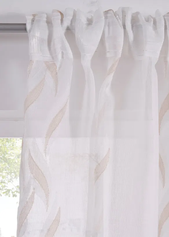 Jacquard Gardine (1er Druck) in weiß - bonprix