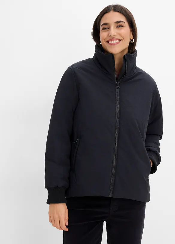 Winterjacke im Blouson-Stil in schwarz von vorne (im Anschnitt) - bonprix