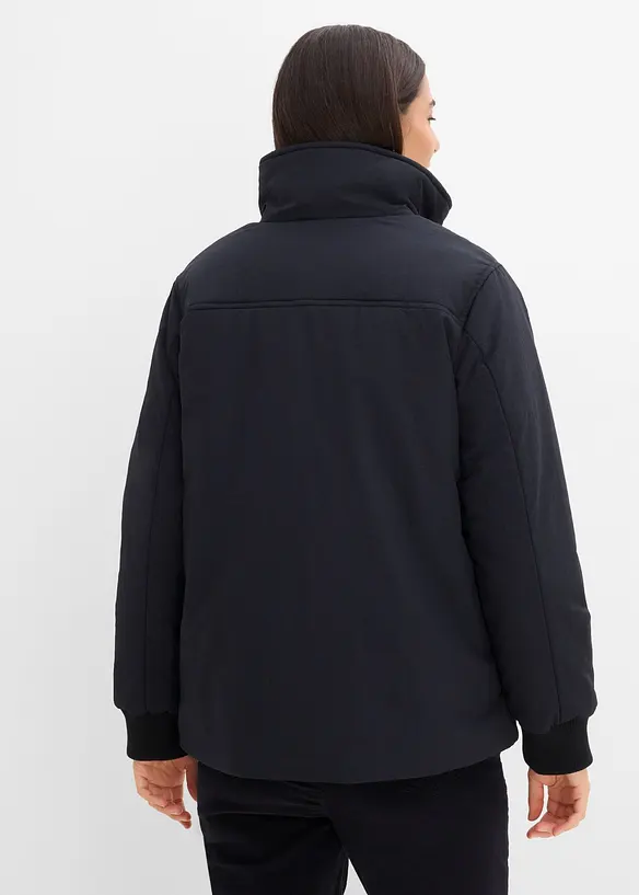 Winterjacke im Blouson-Stil in schwarz von hinten (im Anschnitt) - bonprix