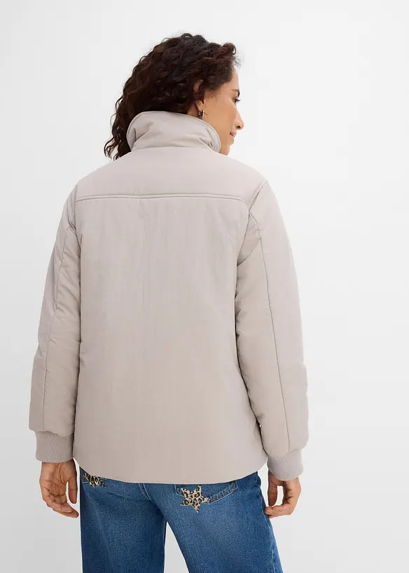 Winterjacke im Blouson-Stil in grau von hinten (im Anschnitt) - bonprix