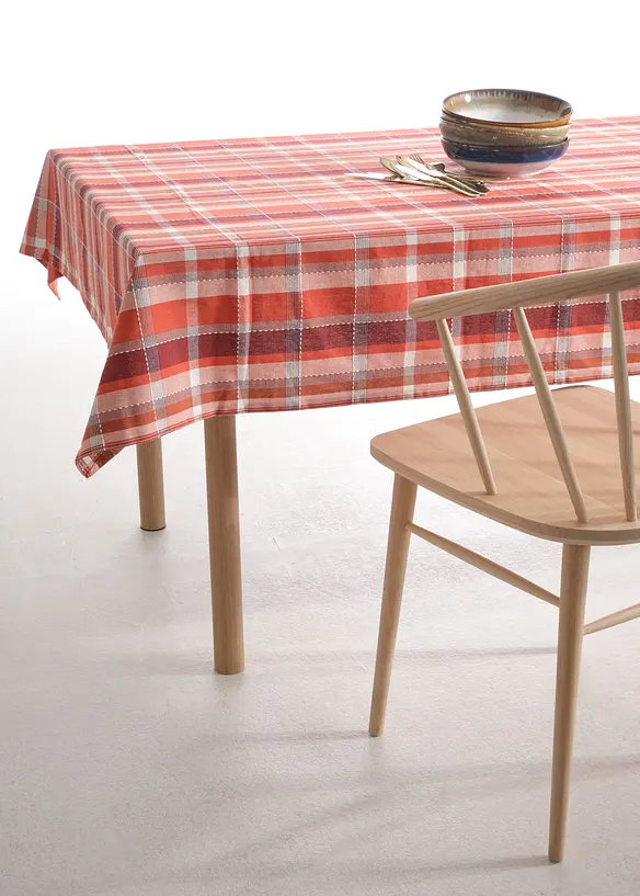 Tischdecke gewebt aus Bio-Baumwolle in rot - bonprix