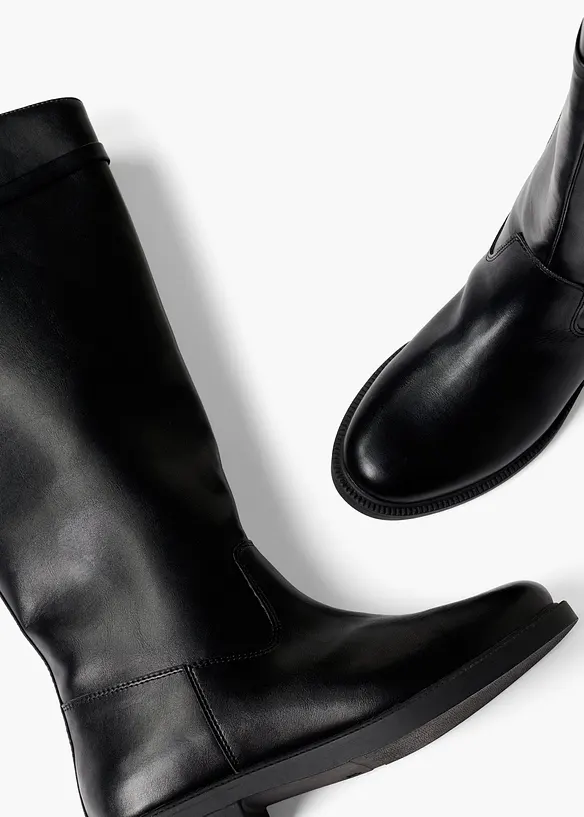 Stiefel mit Schnalle in schwarz - bonprix