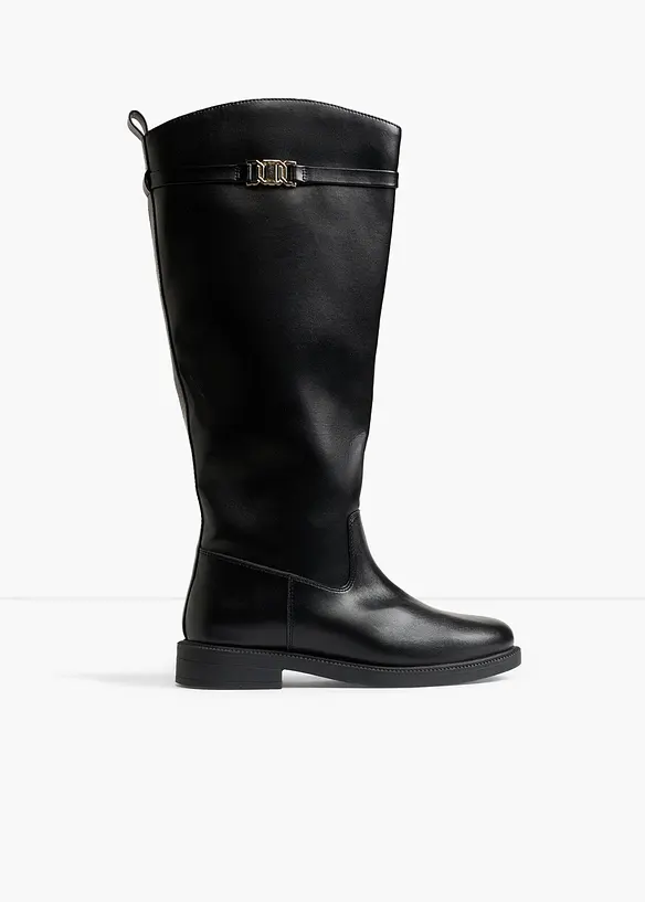 Stiefel mit Schnalle in schwarz - bonprix