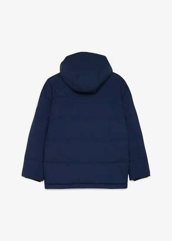 Warm gefütterte Stepp-Funktionsjacke, wasserabweisend in blau von hinten - bonprix