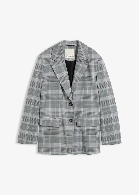 Oversize Blazer in schwarz von vorne - bonprix