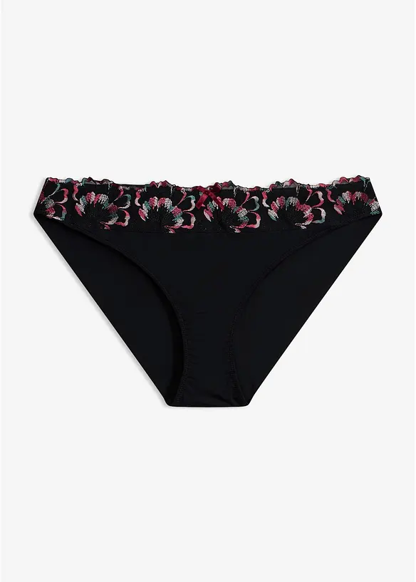 Slip mit nahtloser Hinterhose in schwarz von vorne - bonprix