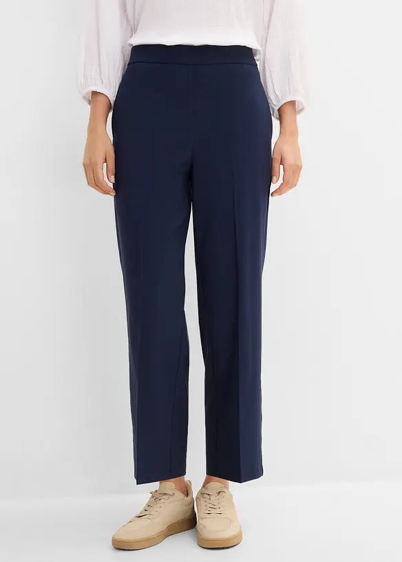 Verkürzte Bengalin-Hose aus Viskose-Mix in blau von vorne - bonprix Verkürzte Bengalin-Hose aus Viskose-Mix in blau von vorne - bonprix