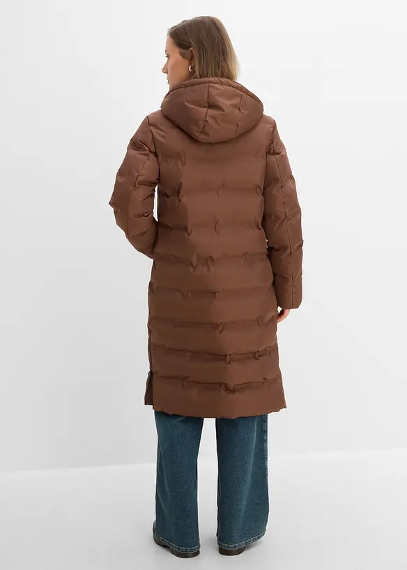 Steppmantel in braun von hinten (Totalaufnahme) - bonprix