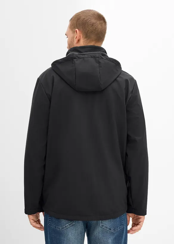 3-in-1 Tragejacke für Herren (3-tlg. Set) in schwarz von hinten (im Anschnitt) - bonprix