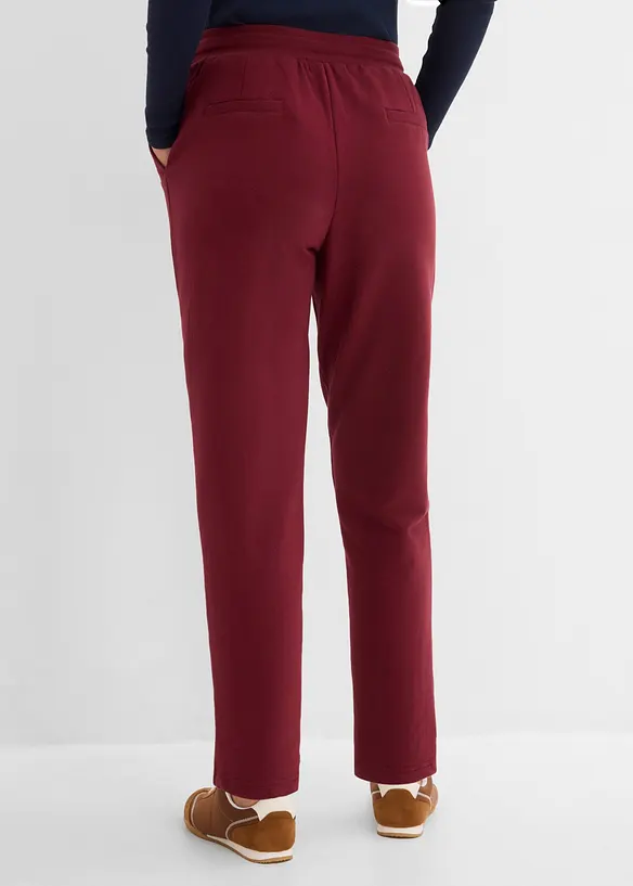 Jogginghose aus elastischem Bio-Baumwoll-Mix in rot von hinten - bonprix Jogginghose aus elastischem Bio-Baumwoll-Mix in rot von hinten - bonprix