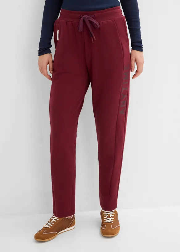 Jogginghose aus elastischem Bio-Baumwoll-Mix in rot von vorne - bonprix Jogginghose aus elastischem Bio-Baumwoll-Mix in rot von vorne - bonprix