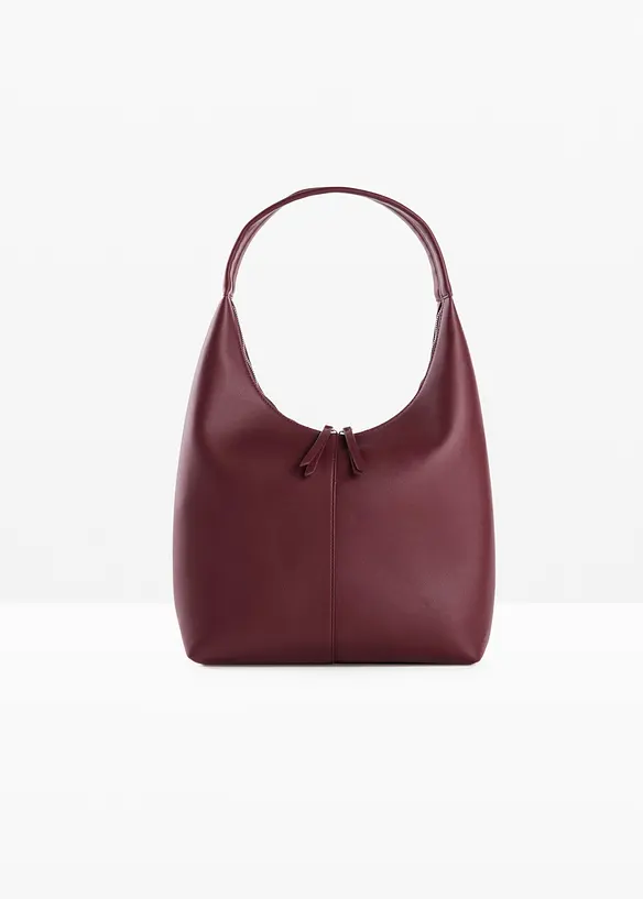 Handtasche in Lederoptik in rot von vorne - bonprix