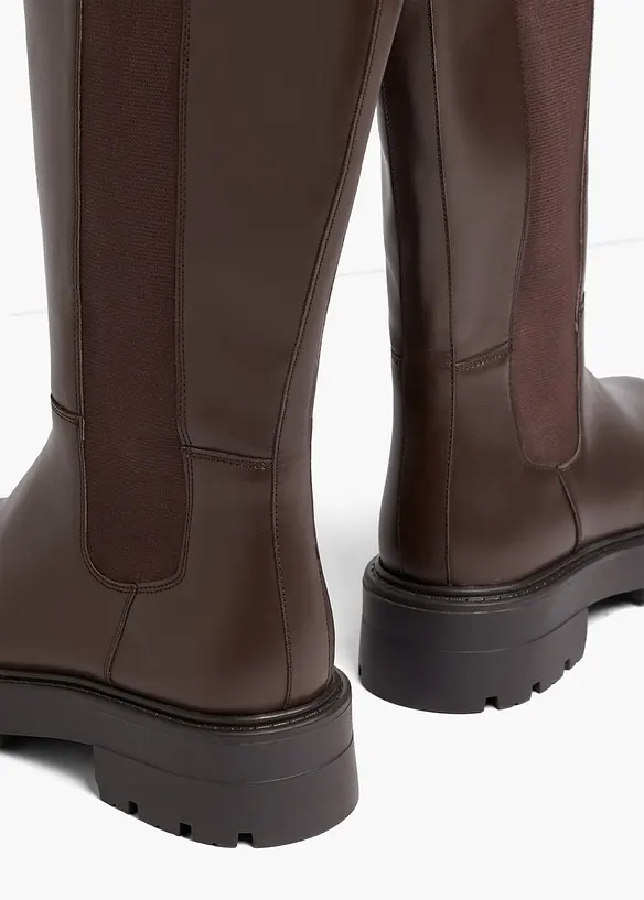 Weitschaftstiefel in braun - bonprix