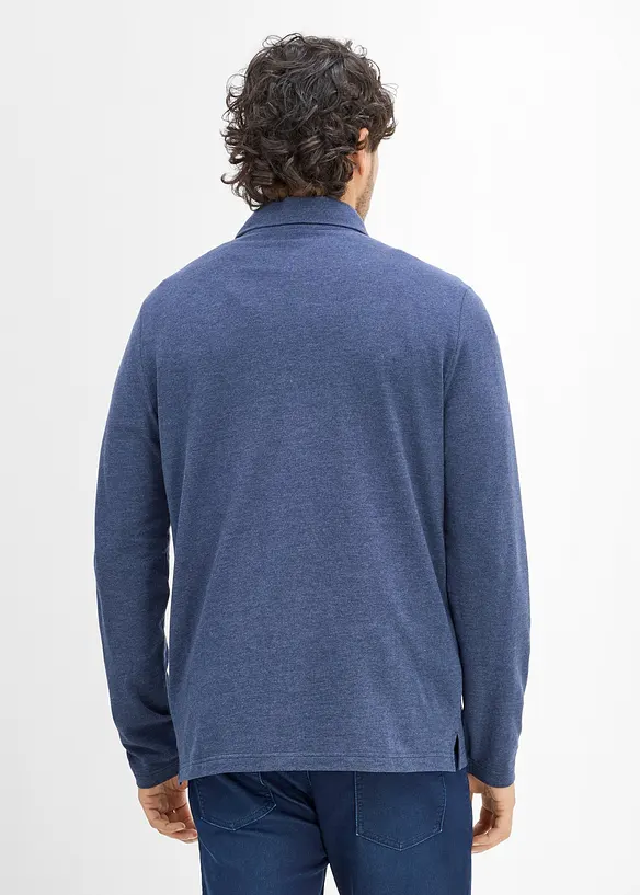 Poloshirt aus robustem Piqué (2er Pack) in grau von hinten (im Anschnitt) - bonprix
