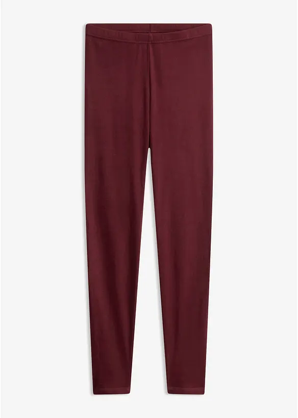 Strumpfleggings aus weichem Material in rot von vorne - bonprix