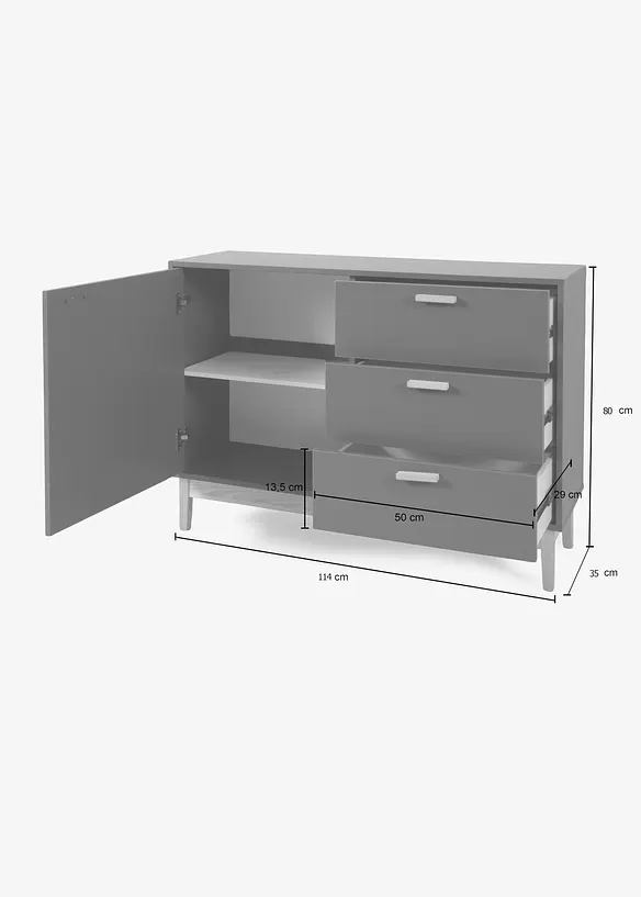 Dielen Sideboard in braun - bonprix