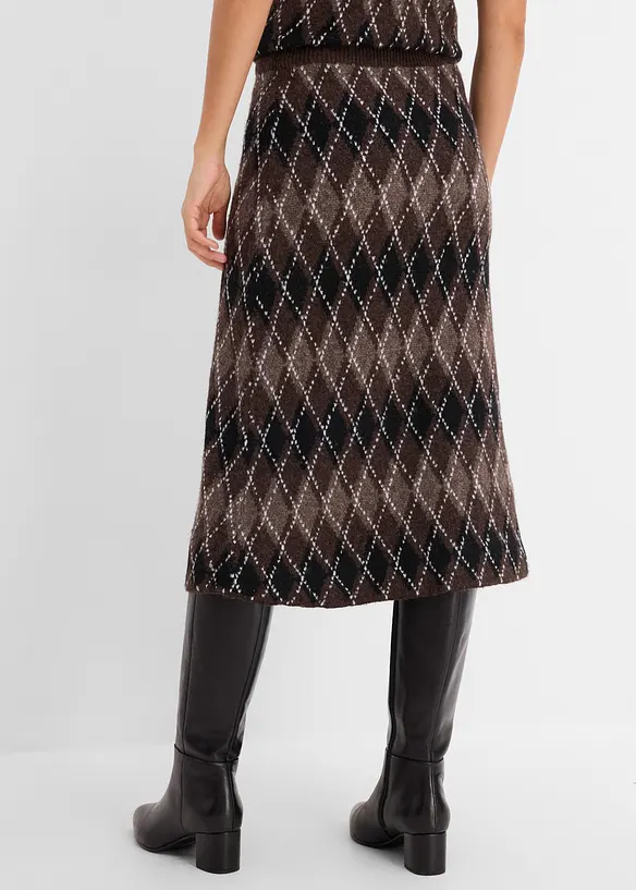 Strickrock in schwarz von hinten - bonprix