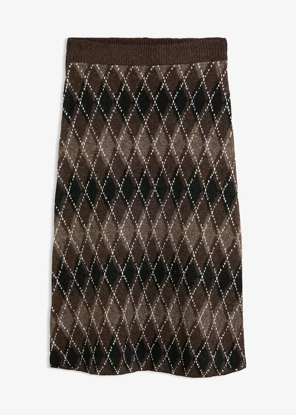 Strickrock in schwarz von vorne - bonprix