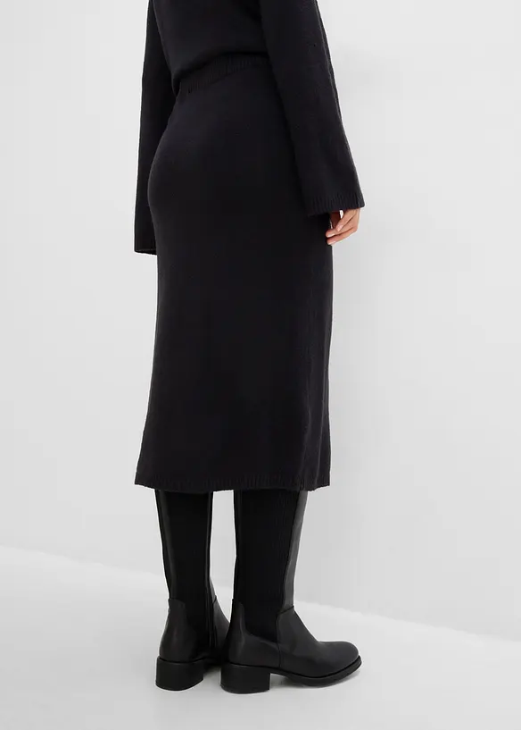 Strickrock in schwarz von hinten - bonprix